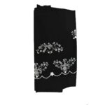 Paño  negro bordado en blanco para refajo. Ref. 8
