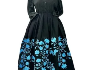 Refajo paño negro béjar bordado azul turquesa