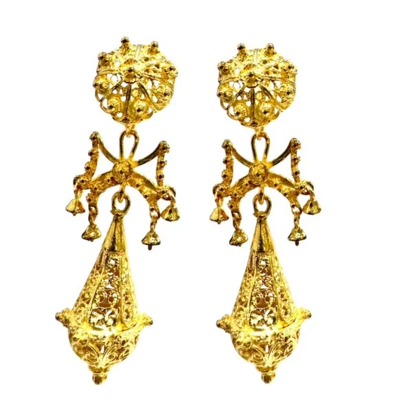 Pendientes Grandes Calabaza con Lazo
