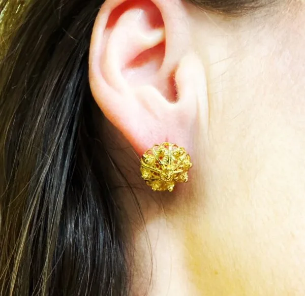Pendientes Grandes Calabaza con Lazo