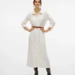 Vestido Camisero Crudo