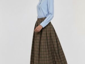 TARTAN VERDE SANCHA TRADICION POPULAR BADAJOZ MODA MUJER SANCHA PRET A COTURE